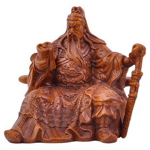 财神关羽关二爷树脂看春秋文关公读书像小号神像坐像招财摆件手办