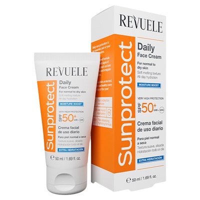 保税仓 Revuele防晒霜保湿防晒面霜二合一防紫外线清爽不油SPF50+
