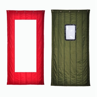 加厚免打孔棉门帘秋冬季保暖防风家用空调挡风隔音冷库保温隔断帘