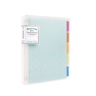 kokuyo日本国誉淡彩曲奇活页本a4外壳可拆卸笔记本b5轻薄简约大容量替芯活页夹a5分隔页线圈本子