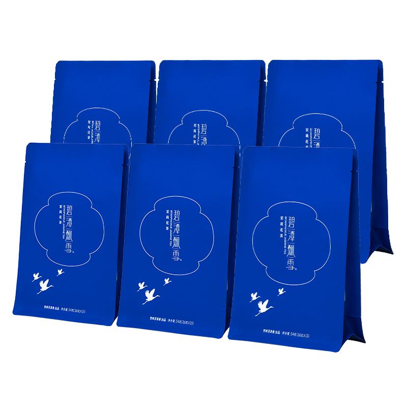 碧潭飄雪茉莉花茶特級(jí)品味茶葉茉莉飄雪四川飄雪小袋口糧茶54g*6