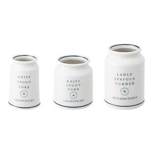 Meister Hand日本进口陶瓷餐具收纳筒家用筷子桶田园风厨具收纳罐