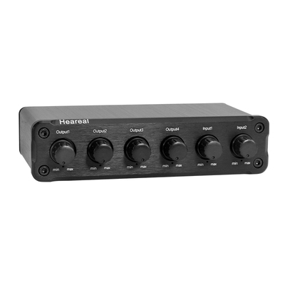 2-in 4-out audio signal mixing distributor
