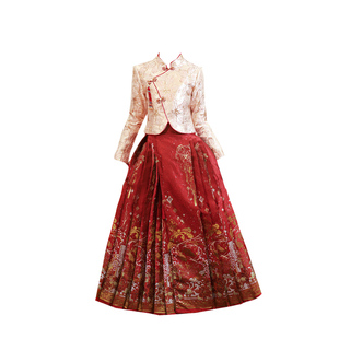 敬酒服新娘马面裙婚服套装2025新款新中式订婚秀禾礼服修身高级感