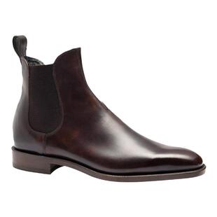 Mattina Liszt小牛皮博物馆皮深棕色固特异秋冬手工女士切尔西靴