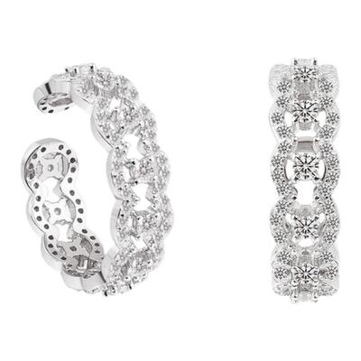 欧美法式白蕾丝嘻哈系列满钻戒指