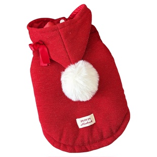 狗狗新年衣服冬装小型犬泰迪博美过年喜庆厚马甲宠物猫咪2026新款