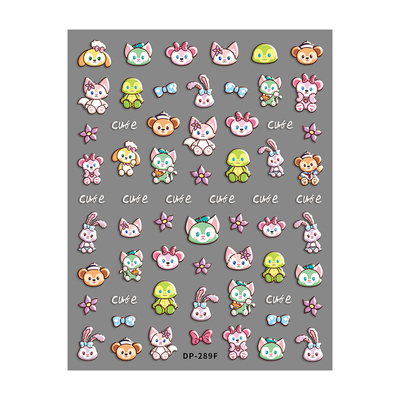 茉季中国美甲贴纸立体浮雕效果