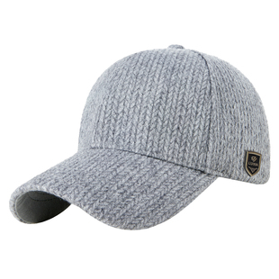 路瓦韩版户外出游棒球帽男女硬顶羊毛呢鸭舌帽春秋季薄绒保暖帽子