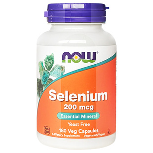 美国Now Foods诺奥硒片 无酵母硒元素补硒200mcg180粒免疫力