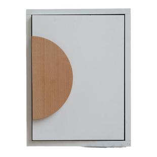 现代简约北欧彩色儿童房衣柜门装饰彩色全屋定制门板半圆实木拉手