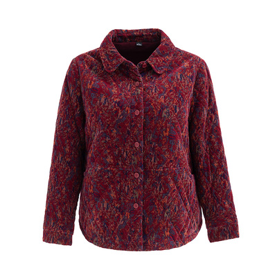 中老年长袖纯棉夹棉妈妈棉衣时尚