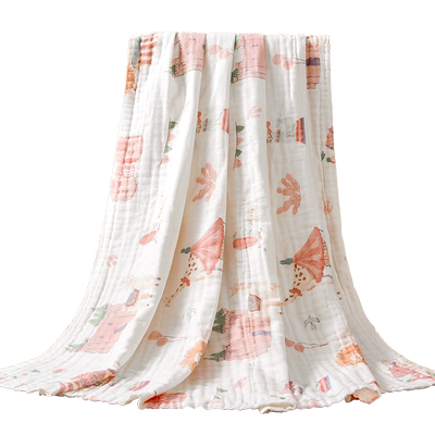 爱贝迪拉纱布纯棉婴儿盖毯浴巾