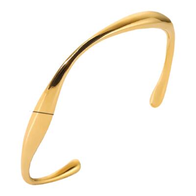 734号手镯镀金古巴链情侣