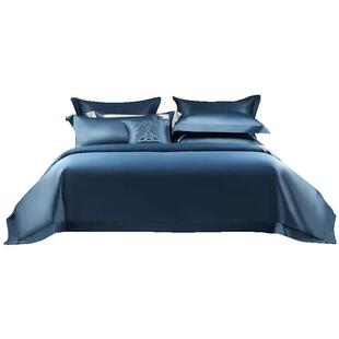 水星家纺140支双股长绒棉四件套纯棉匹马棉高端床品轻奢床单被套