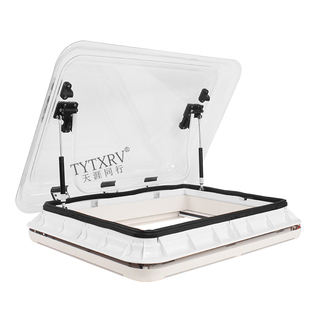 房车天窗改装配件亚克力双层加厚车顶通风换气窗带遮阳帘和防蚊网