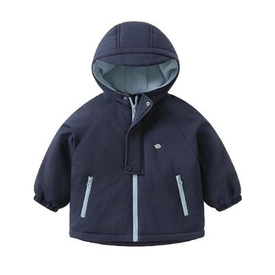 右欧儿童连帽防水棉服外套