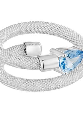 【新品】TOUS/桃丝熊TOUS Mesh系列蓝色尖晶石戒指礼物