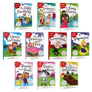 55元4本自然拼读童话学语音Reading with Phonics系列英文原版丑小鸭皇帝的新装糖果屋灰姑娘白雪公主经典童话自然拼读英语学习