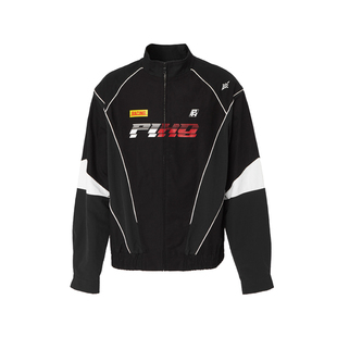 PIHO明星同款 2023SS分割机车印花垫肩全棉拼接 定制夹克外套