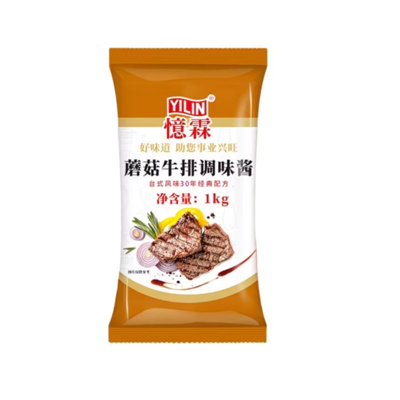 忆霖蘑菇牛排调味酱1kg*12商用