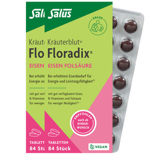 Salus莎露斯德国铁元绿铁片剂孕期备孕多维补铁片维C叶酸84片2盒