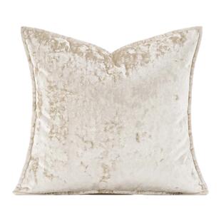 柏洛斯Luxurious〖花云〗轻奢高级银白渐变沙发腰靠枕高端样板间