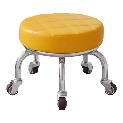 加高万向轮小凳子 家用静音旋转滑轮矮凳美缝拆快递换鞋凳圆凳
