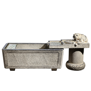 中式流水摆件室内客厅装饰落地循环水景观户外庭院大鱼池造景喷泉