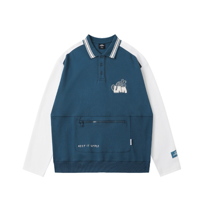 LAMLICKA秋款长袖女宽松POLO衫潮