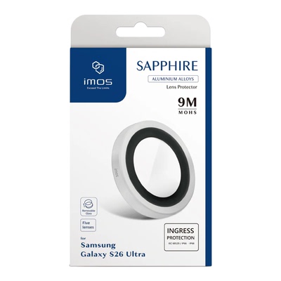 台湾imos适用于三星S26Ultra/S26蓝宝石玻璃铝合金镜头保护贴膜环