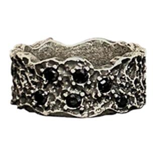 田栩宁小田同款专属上身 黑饰innerraum原创手工黑钻戒指先锋设计