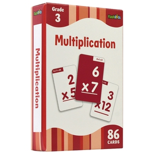 乘法运算 趣味学习闪卡 英文原版 Multiplication Flash Kids Flash Cards 儿童数学运算启蒙 英文版进口英语亲子互动便携卡片