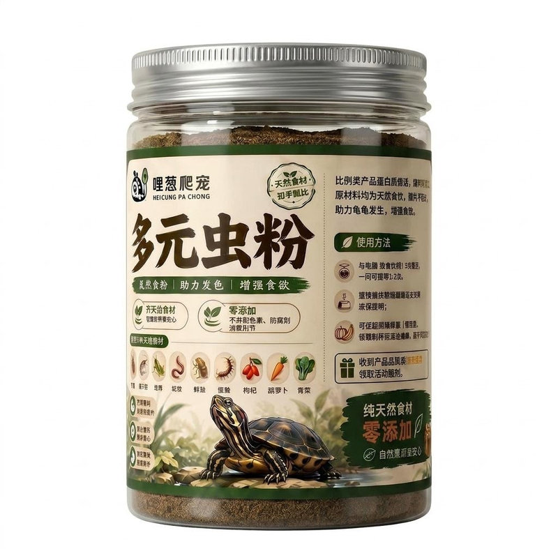 农家自制黄缘虫粉补钙发色开口