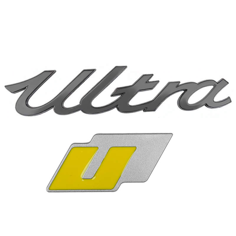 适用于小米SU7叶子板车标贴Ultra同款U型车标贴尾标黑化改装配件