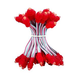 9mm12mm红白光LED外露灯串穿孔灯珠招牌广告发光字点阵字灯串防水