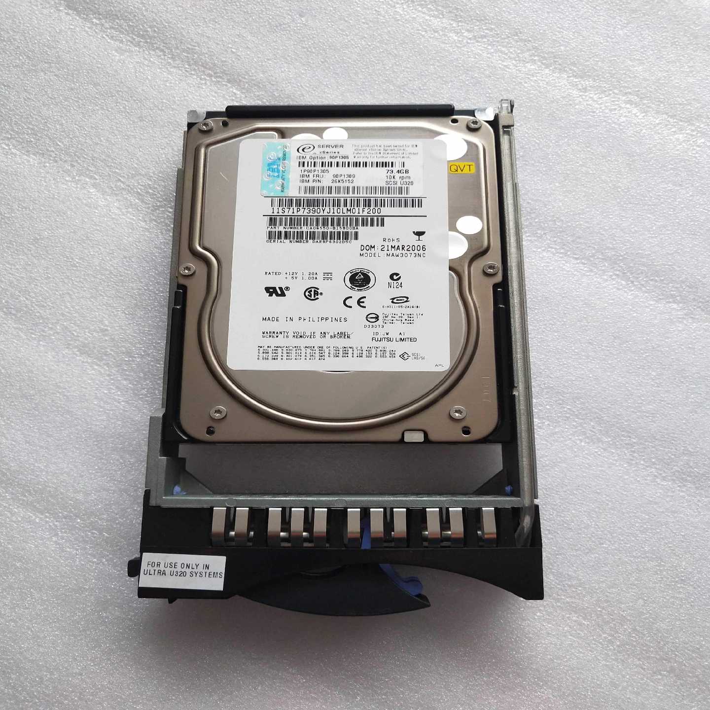 议价IBM 734GB MAT3073NC 90P1305 90P1309 26K5152 80针 SCSI硬