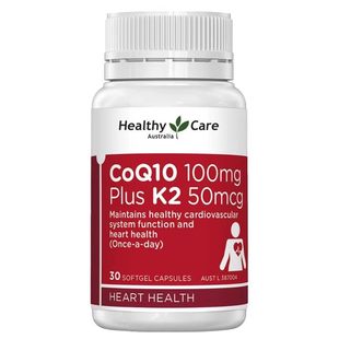 Healthy Care澳洲辅酶Q10维生素K2软胶囊MK7引钙入骨中老年人养心