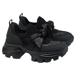 fed透气老爹鞋秋季新款女鞋增高厚底鞋蝴蝶结休闲鞋女S0701-YA697