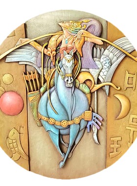 纯手工雕刻彩绘木雕高原实木
