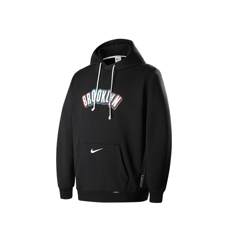 Nike耐克官方NBA成人篮网队早秋新品运动速干连帽卫衣