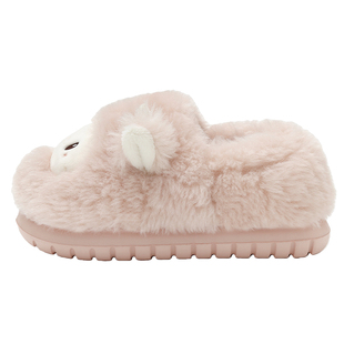 小羊棉拖鞋女款冬季外穿2026新款厚底防滑毛绒绒保暖加绒包跟棉鞋