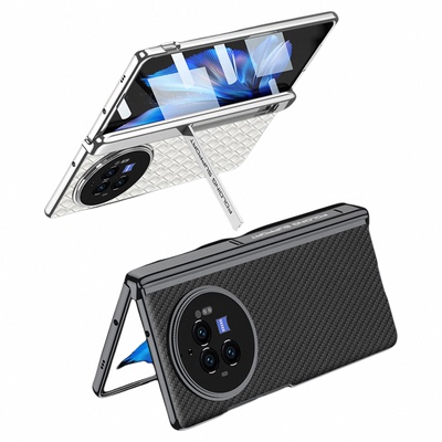 适用华为mateX5手机壳mate x5保护套metax折叠屏5x全包防摔魅特mtx折叠matax壳膜一体mx超薄支架真皮编织纹M5