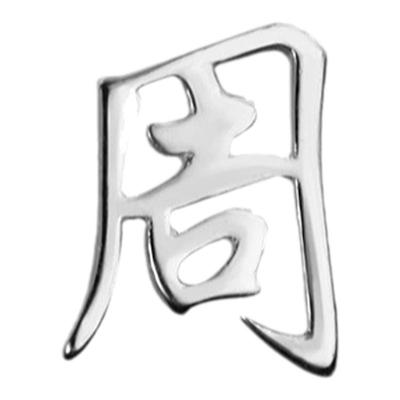 百家姓耳钉S925纯银耳饰小众设计感男女生姓氏耳环2025年养耳爆款