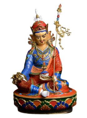 吉祥莲花生大士彩绘精工供奉佛像