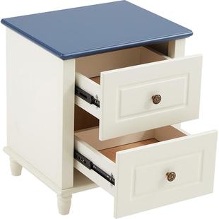 林氏美式儿童卧室床头柜白色迷你地中海置物边柜储物柜LS226木业