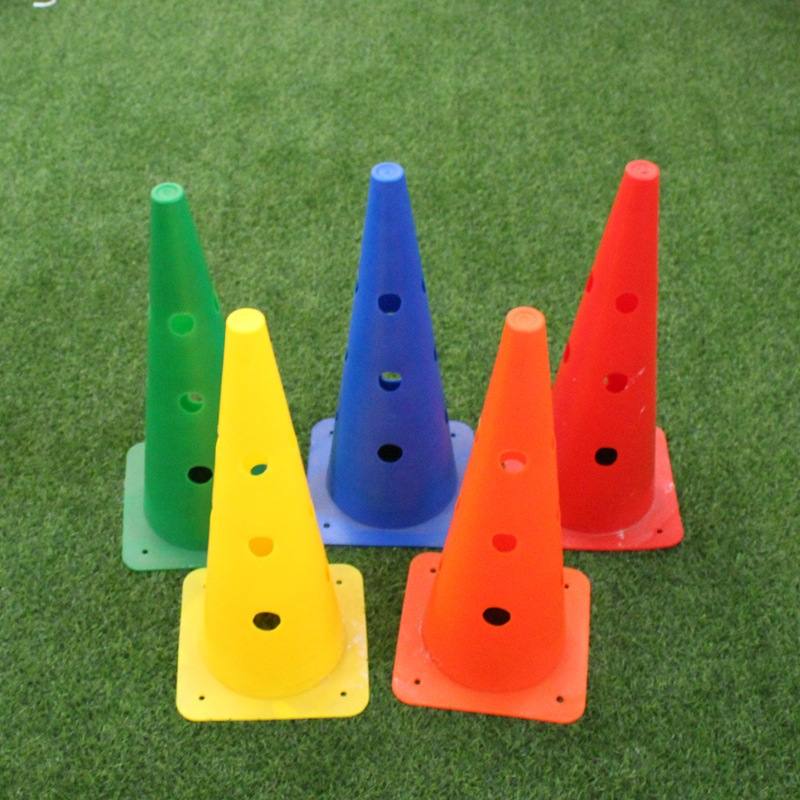 厂家供应47cm带孔训练桶用训练锥塑料标志锥路障标志桶