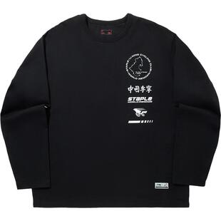 中国李宁STAPLE联名系列T恤男士女士新款情侣宽松运动服