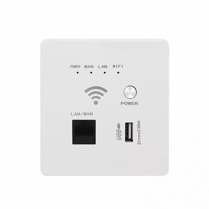 嵌入式无线一体墙壁路由器AP网线插座wifi智能开关胖瘦wifi面板