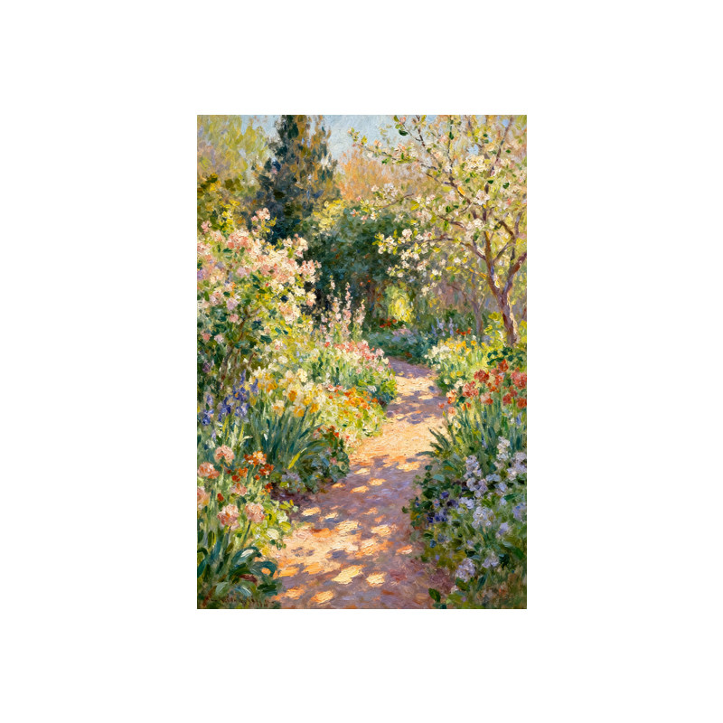 可班手绘油画花蹊呈瑞客厅装饰画